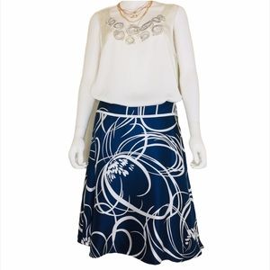 Ann Taylor A-Line Silk Skirt Size 6